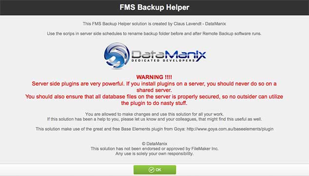 FMS BackupHelper